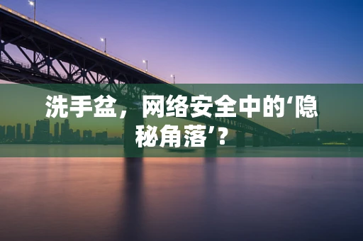 洗手盆，网络安全中的‘隐秘角落’？