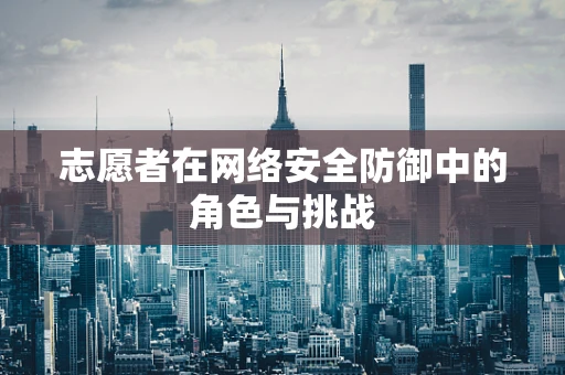 志愿者在网络安全防御中的角色与挑战