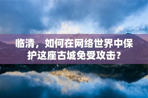 临清，如何在网络世界中保护这座古城免受攻击？