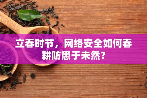 立春时节，网络安全如何春耕防患于未然？