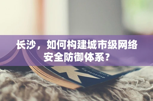 长沙，如何构建城市级网络安全防御体系？