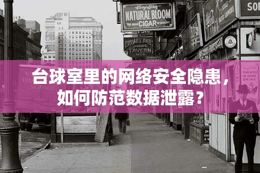 台球室里的网络安全隐患，如何防范数据泄露？