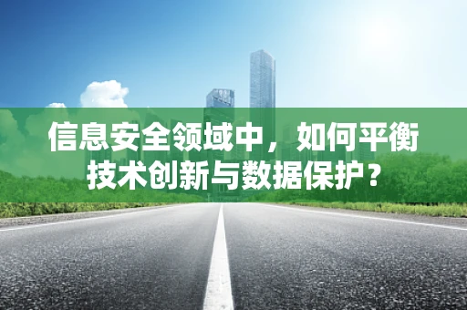 信息安全领域中，如何平衡技术创新与数据保护？