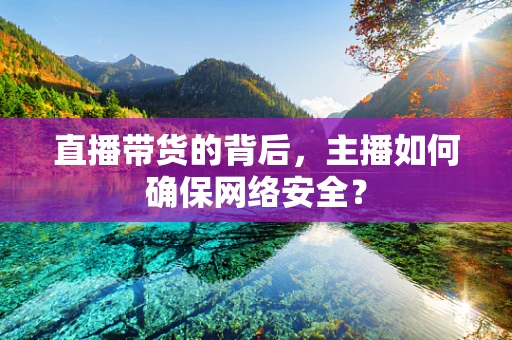 直播带货的背后，主播如何确保网络安全？