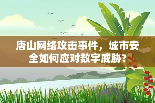 唐山网络攻击事件，城市安全如何应对数字威胁？