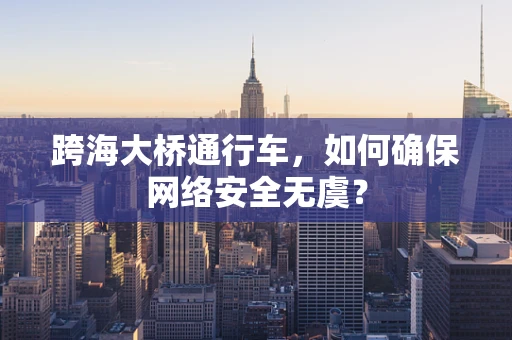 跨海大桥通行车，如何确保网络安全无虞？