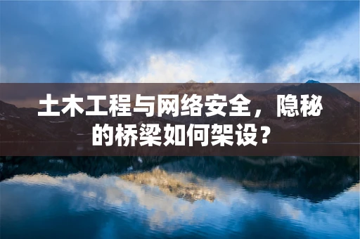 土木工程与网络安全，隐秘的桥梁如何架设？