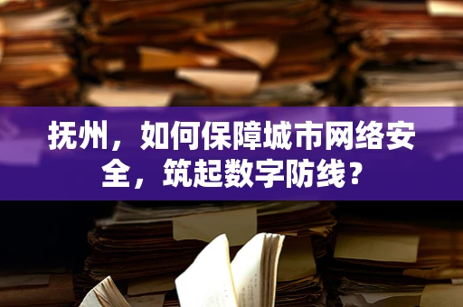 抚州，如何保障城市网络安全，筑起数字防线？