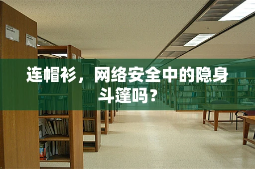 连帽衫，网络安全中的隐身斗篷吗？