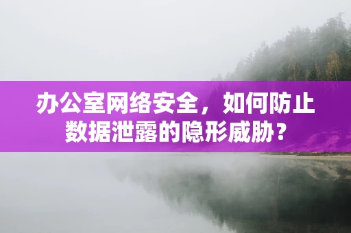 办公室网络安全，如何防止数据泄露的隐形威胁？