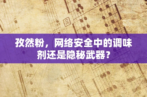 孜然粉，网络安全中的调味剂还是隐秘武器？