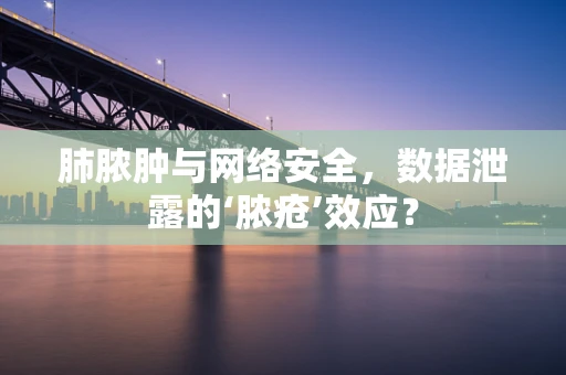 肺脓肿与网络安全，数据泄露的‘脓疮’效应？