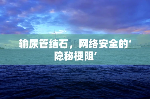 输尿管结石，网络安全的‘隐秘梗阻’