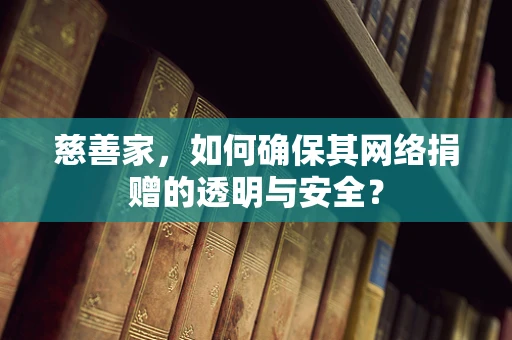 慈善家，如何确保其网络捐赠的透明与安全？