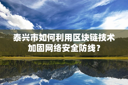 泰兴市如何利用区块链技术加固网络安全防线？