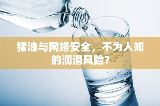 猪油与网络安全，不为人知的润滑风险？