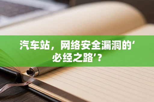 汽车站，网络安全漏洞的‘必经之路’？