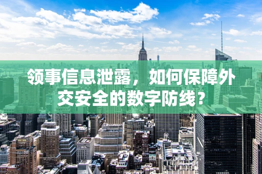 领事信息泄露，如何保障外交安全的数字防线？